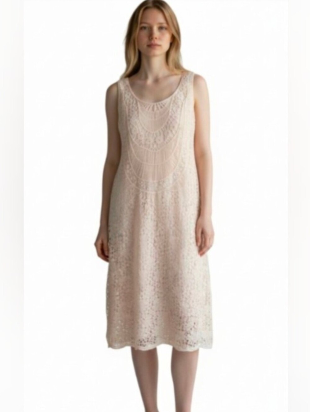 ANN TAYLOR LOFT! LUXE CREAM LACE, EMBROIDERY & CROCHET EMBELLISHED DRESS! SZ 2P